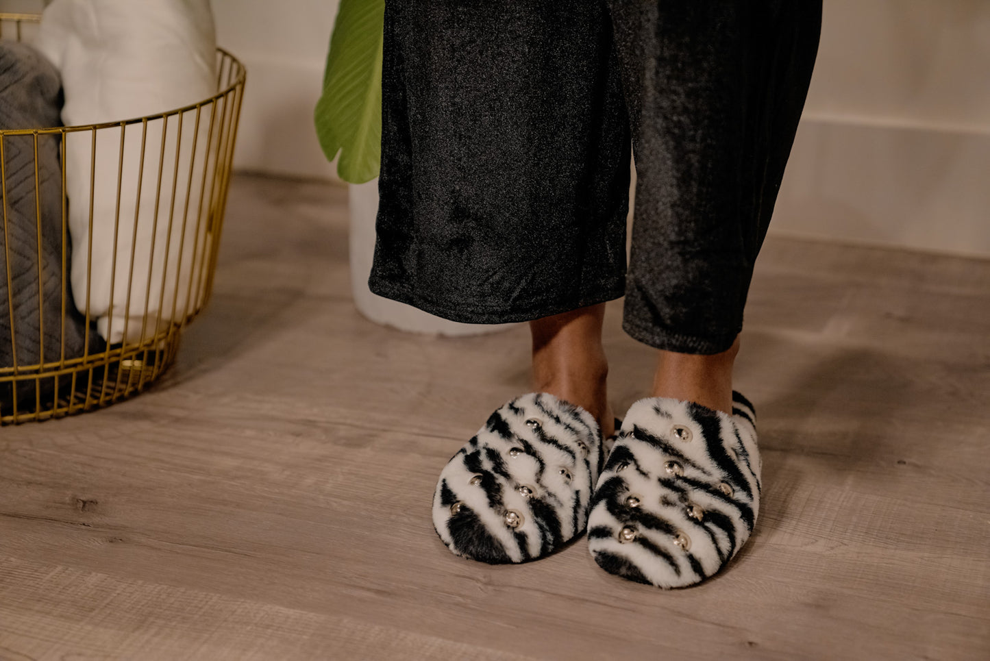 Zebra Slippers