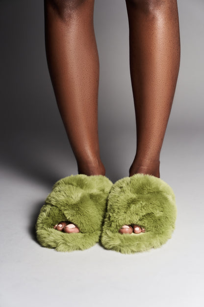 Cozy Up Slippers - Green