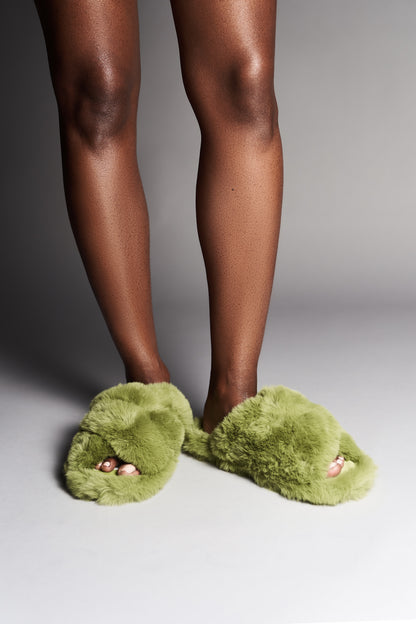 Cozy Up Slippers - Green
