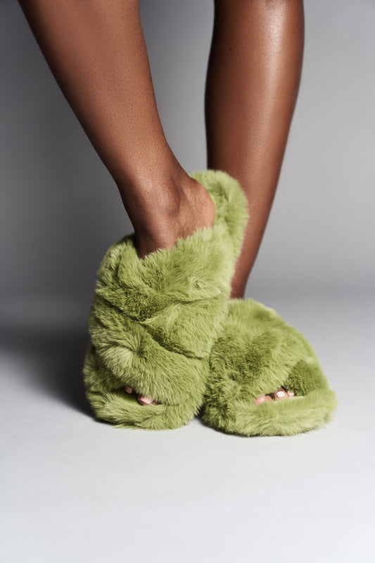 Cozy Up Slippers - Green